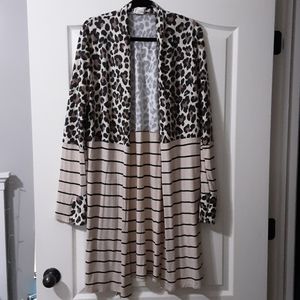 Lovely Melody Cheetah/Striped Cardigan